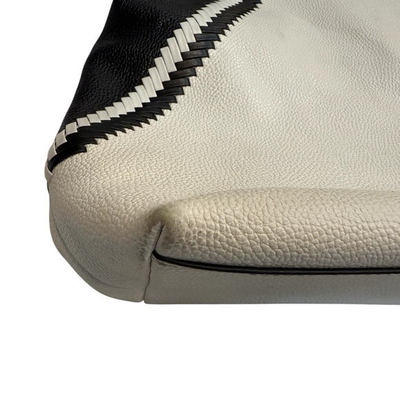 Michael Kors Leather Shoulder Bag With Braided Trim - Picture 9 of 9